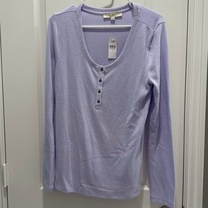 Fuzzy lilac sweater from LOFT